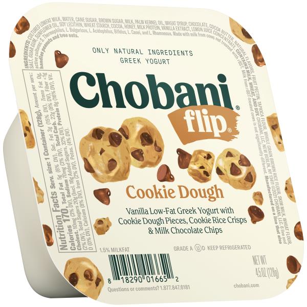 Chobani Flip Greek Yogurt, Low-Fat, Chocolate Chip Cookie Dough