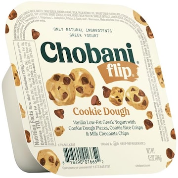 Chobani Flip Greek Yogurt, Low-Fat, Chocolate Chip Cookie Dough