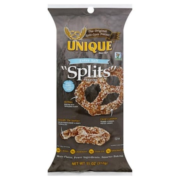 Unique Snacks Splits Pretzels, Extra Salt