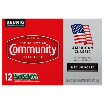 Community Coffee Coffee, American Classic, Medium Roast, K-Cup Pods