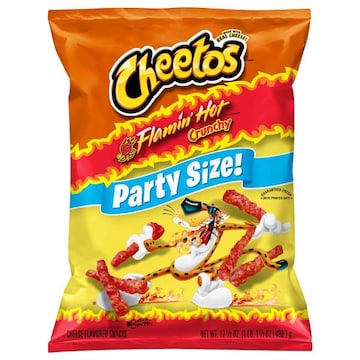 Cheetos Cheese Flavored Snacks, Flamin' Hot Flavored, Crunchy, Party Size