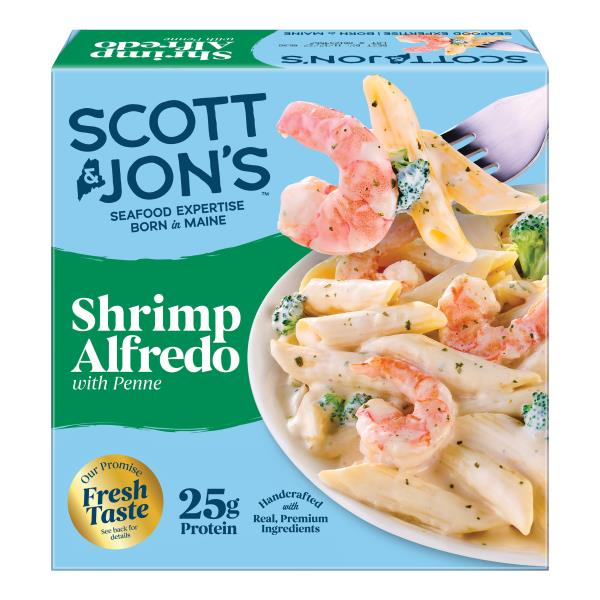 Scott & Jon's Shrimp Bowls Shrimp Alfredo Pasta Bowl 9.6 oz Frozen