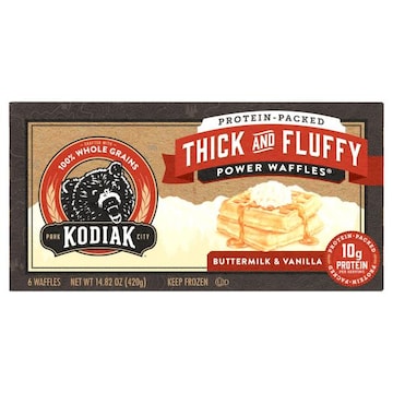 Kodiak Power Waffles, Buttermilk & Vanilla, Thick and Fluffy, Protein-Packed