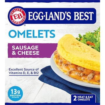 Eggland's Best Sausage & Cheese Frozen Omelet, 2 count