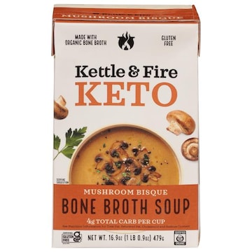 Kettle & Fire Keto Bone Broth Soup, Mushroom Bisque