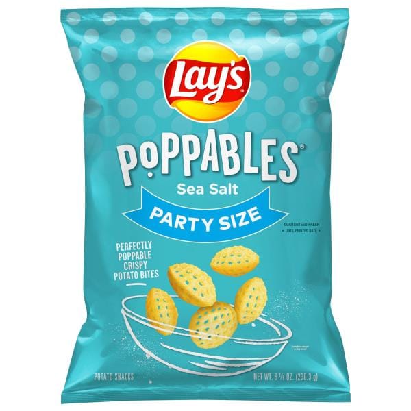 Lay's Poppables Potato Snacks, Sea Salt, Party Size Publix Super Markets