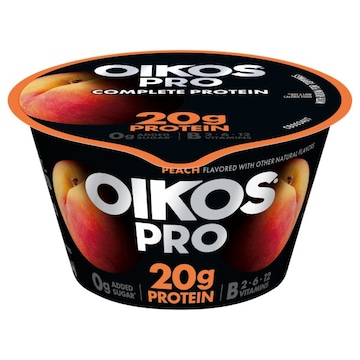 Oikos Pro 20g Protein Peach Yogurt-Cultured Ultra-Filtered Milk Snack ?