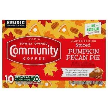 Community Coffee Coffee, Single-Serve Cups, Spiced Pumpkin Pecan Pie