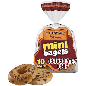Thomas' Thomas' Chocolatey Chip Mini Bagels, 10 count, 15 oz