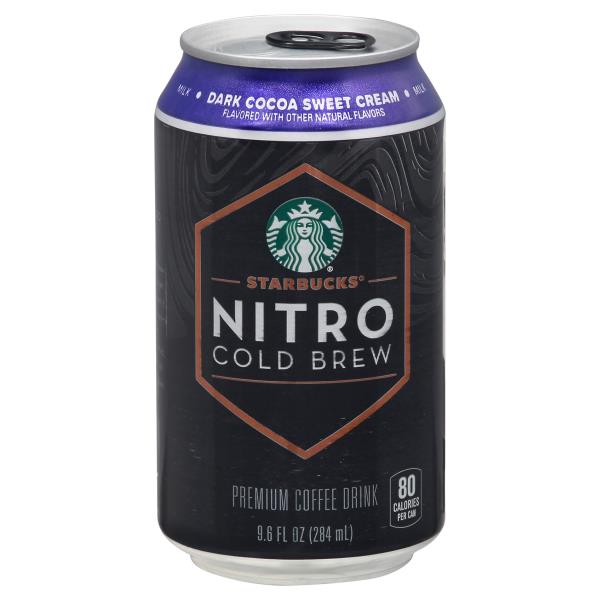 Starbucks Coffee Drink, Premium, Dark Cocoa Sweet Cream, Nitro Cold ...