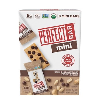 Perfect Bar Perfect Bar Mini Dark Chocolate Chip Peanut Butter Protein Bar, Organic, 8 count, .88 oz
