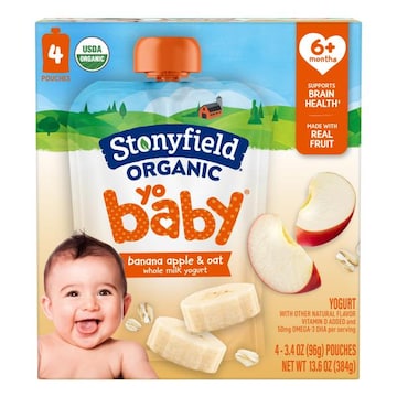Stonyfield Organic Yo Baby Whole Milk Banana & Oat Yogurt