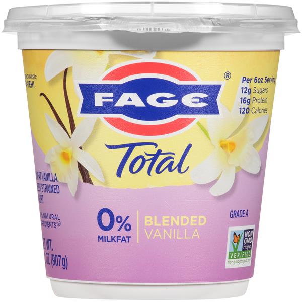 Fage Yogurt, Greek, Nonfat, Vanilla, Strained, Blended Publix Super