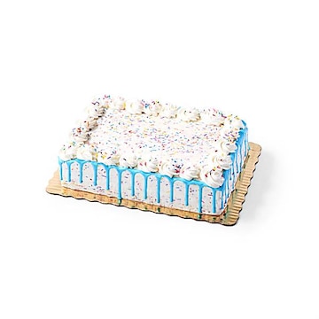 1/4 Sheet Vanilla Buttercream Confetti Drip Cake