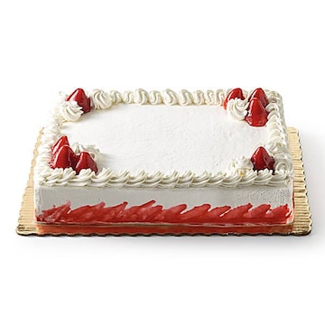 1/2 Sheet Strawberry & Cream Supreme Cake