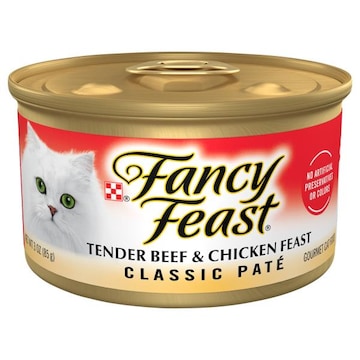 Fancy Feast Cat Food, Tender Beef & Chicken Feast, Classic Pate