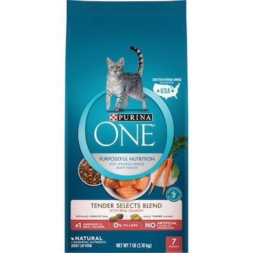 Purina One Cat Food, Tender Selects Blend with Real Salmon, Adult