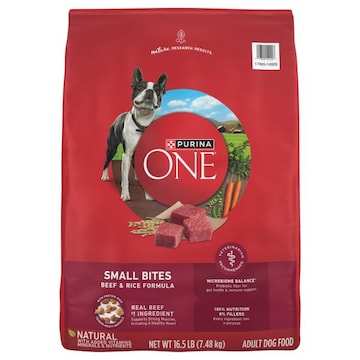 Purina One Natural Adult Small Bites Beef & Rice Formula Dog Food