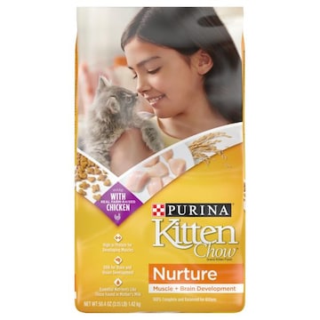 Purina One Kitten Chow Kitten Food, Muscle + Brain Development, Nurture