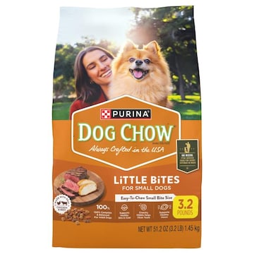 Dog Chow Little Bites For Small Dogs 100% Complete & Balanced with Real Chicken & Beef Dog Food