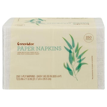 GreenWise Napkins, Paper, 1-Ply