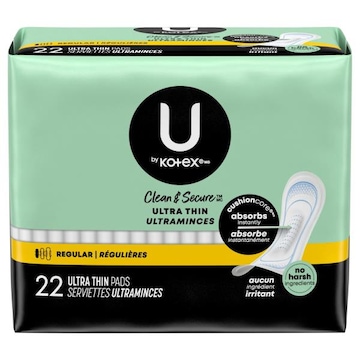 U by Kotex Clean & Secure Ultra Thin Regular Pads