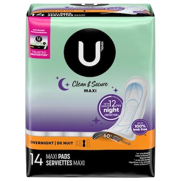 U by Kotex Pads, Maxi, Overnight