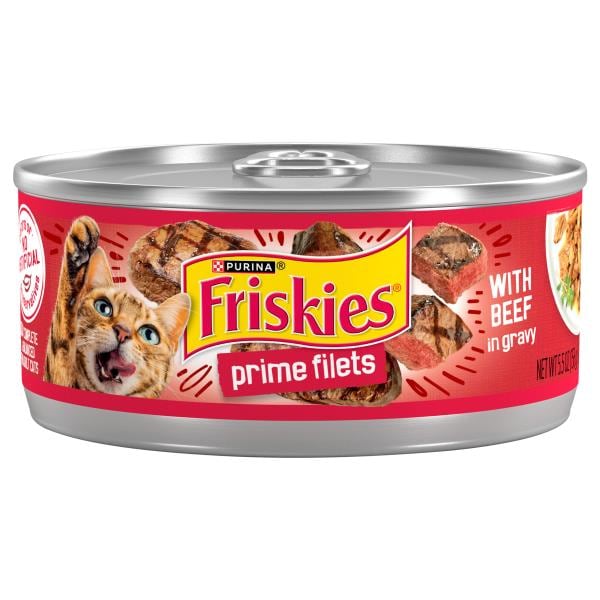 Friskies Cat Food, with Beef in Gravy, Prime Filets, Adult | Publix ...