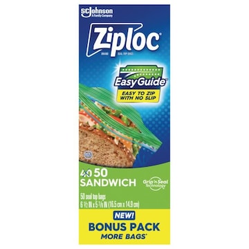 Ziploc Seal Top Bags, Sandwich, Bonus Pack