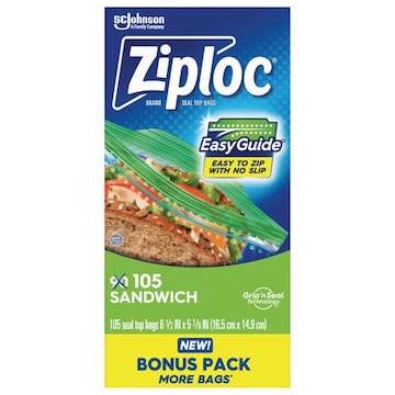 Ziploc Seal Top Bags, Sandwich, Bonus Pack