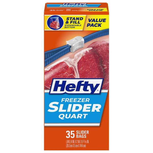 Hefty Quart Freezer Slider Bags Value Pack | Publix Super Markets