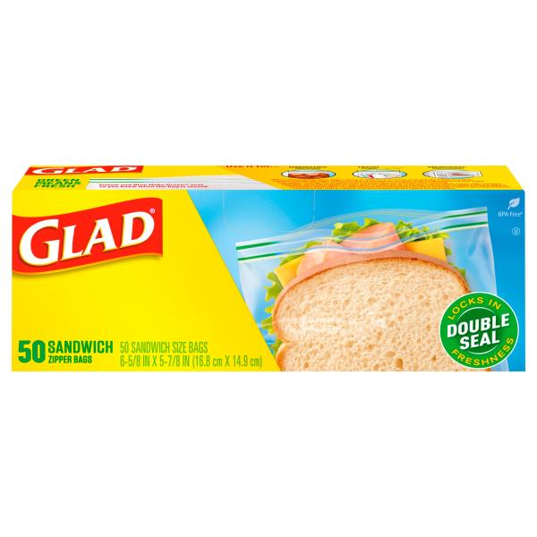 Glad Zipper Bags, Sandwich | Publix Super Markets