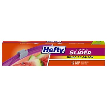 Hefty Slider Bags, Storage, Jumbo, 2.5 Gallon