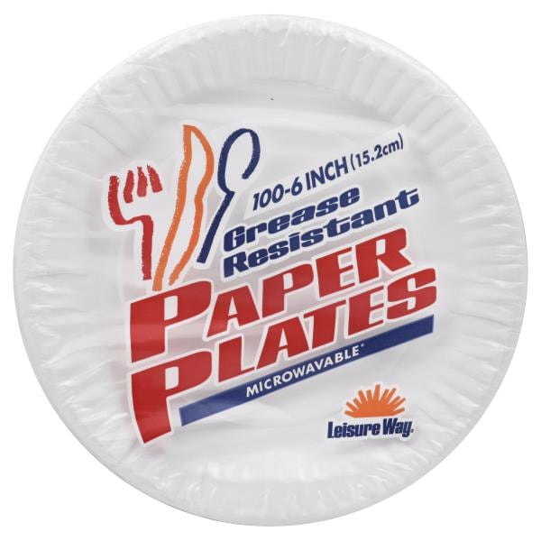 Leisure Way Plates, Paper, 6 Inch Publix Super Markets