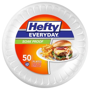 Hefty Everyday 8.88 in. Foam Plates