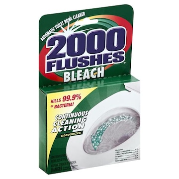 2000 Flushes Toilet Bowl Cleaner, Automatic, Bleach, Concentrated Tablet