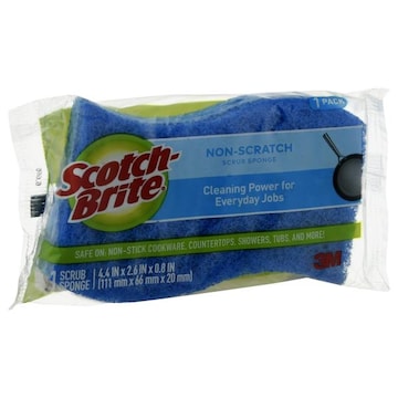 Scotch-Brite Sponge, Scrub, Non-Scratch, 1 Pack