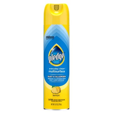 Pledge Dust & Allergen Multisurface Cleaner, Aerosol Spray, Lemon Scent, 9.7oz