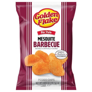 Golden Flake Potato Chips, Mesquite Barbecue, Dip Style