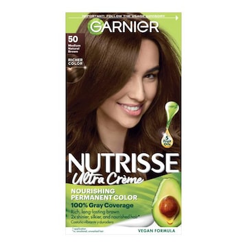 Garnier Nutrisse Nourishing Hair Color Creme 50 Medium Natural Brown (Truffle)