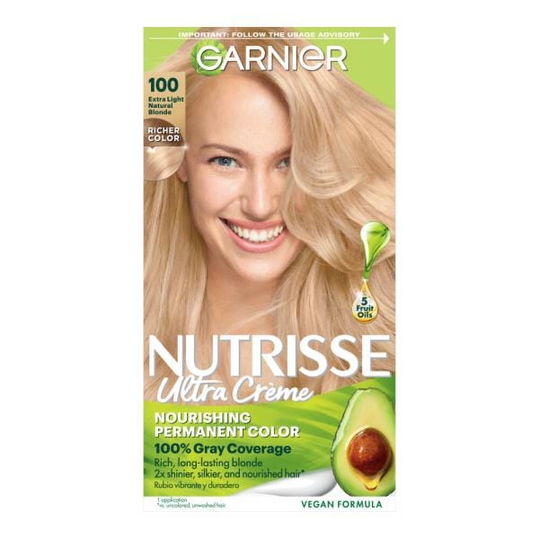 Garnier Nutrisse Nourishing Hair Color Creme 100 Extra-Light Natural ...