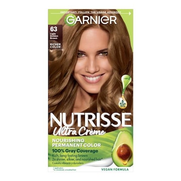 Garnier Nutrisse Nourishing Hair Color Creme 63 Light Golden Brown (Brown Sugar)