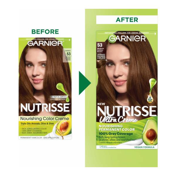 Garnier Nutrisse Nourishing Hair Color Creme 53 Medium Golden Brown