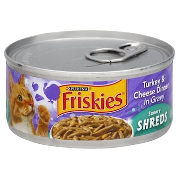 Friskies Cat Food, Turkey & Cheese Dinner in Gravy, Shreds