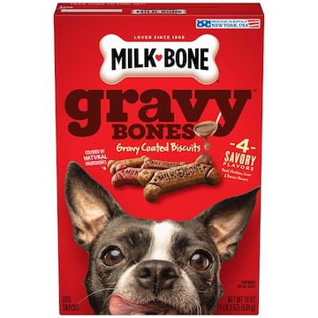 Milk-Bone GravyBones Dog Treat, Chicken, Beef, Liver, Bacon