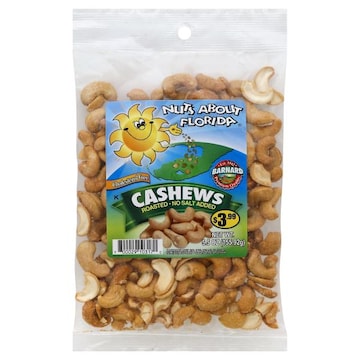 Nuts About Florida Cashews, No Salt Added, Roasted