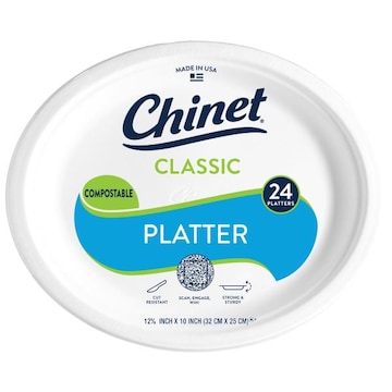 Chinet Classic Platter 12 5/8 x 10in (24 Count)