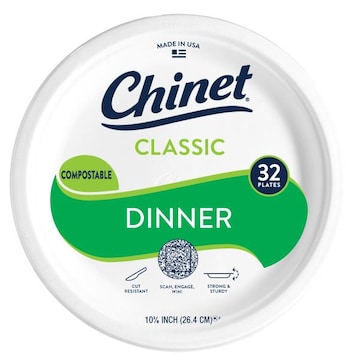 Chinet Classic Dinner Plate 10 3/8in (32 Count)