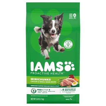 IAMS Proactive Health Adult 1+ 100% Complete & Balanced Minichunks Chicken & Whole Grain Recipe Dog Food