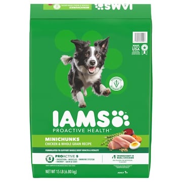 IAMS Proactive Health Adult 1+ 100% Complete & Balanced Minichunks Chicken & Whole Grain Recipe Dog Food